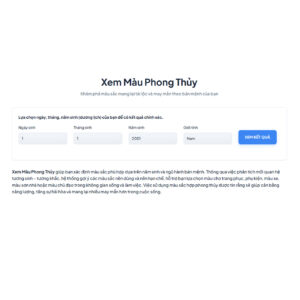 vPlugin Xem Màu Sơn Phong Thủy 5 Xem màu phong thủy