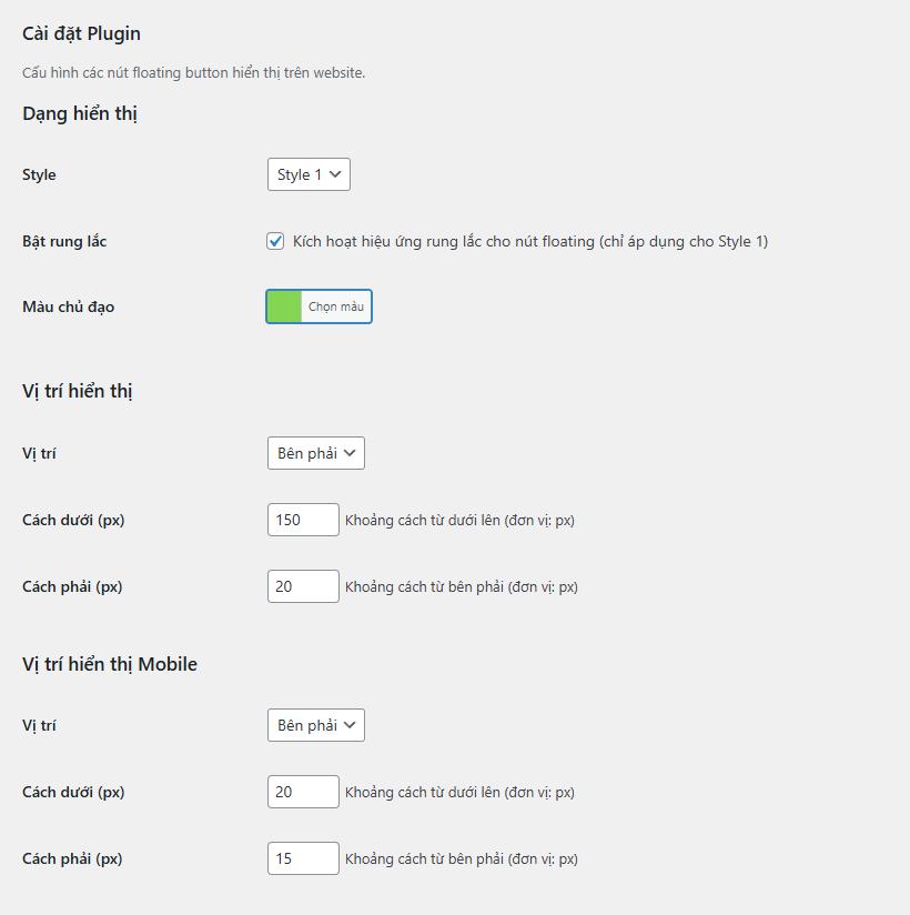 vPlugin Floating Button cho Wordpress 5 vPlugin Floating Button cho Wordpress - Ảnh 5