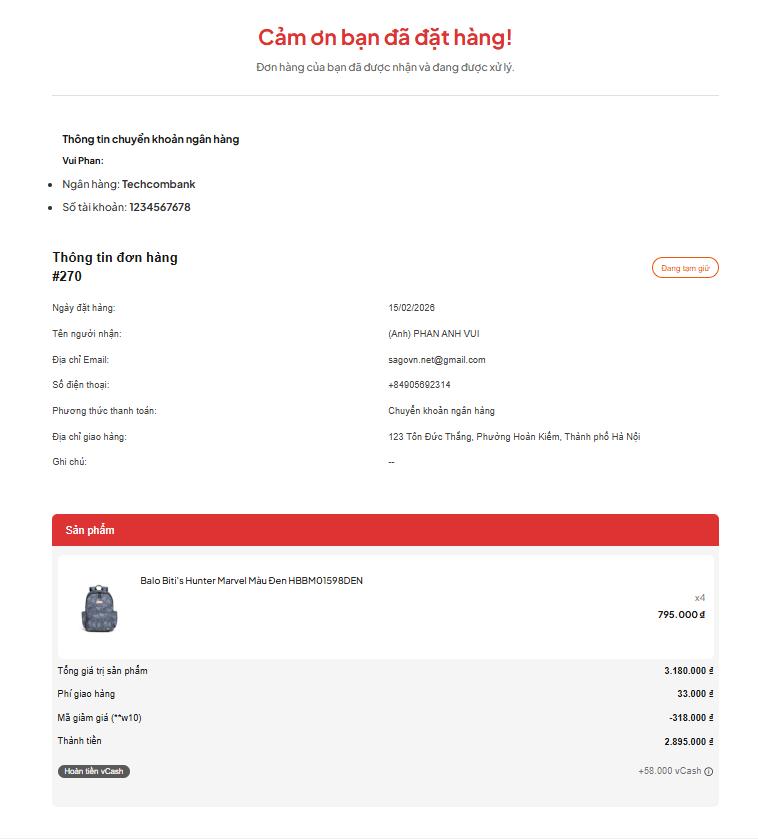 vPlugin Checkout Onepage - Checkout 1 Trang, Địa Chỉ VN & Tích Điểm Cash 6 vPlugin Checkout Onepage - Checkout 1 Trang, Địa Chỉ VN & Tích Điểm Cash - Ảnh 6